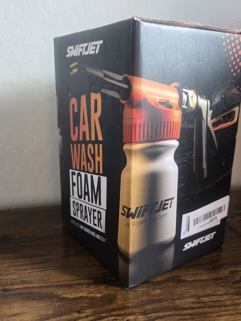 SwiftJet Car Wash Foam Sprayer Gun Kit with Microfiber Wash Mitt - New Box